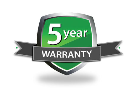 Logo for 5 year warranty
