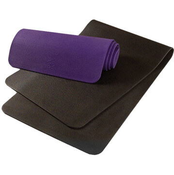 Yoga mats in purple and black