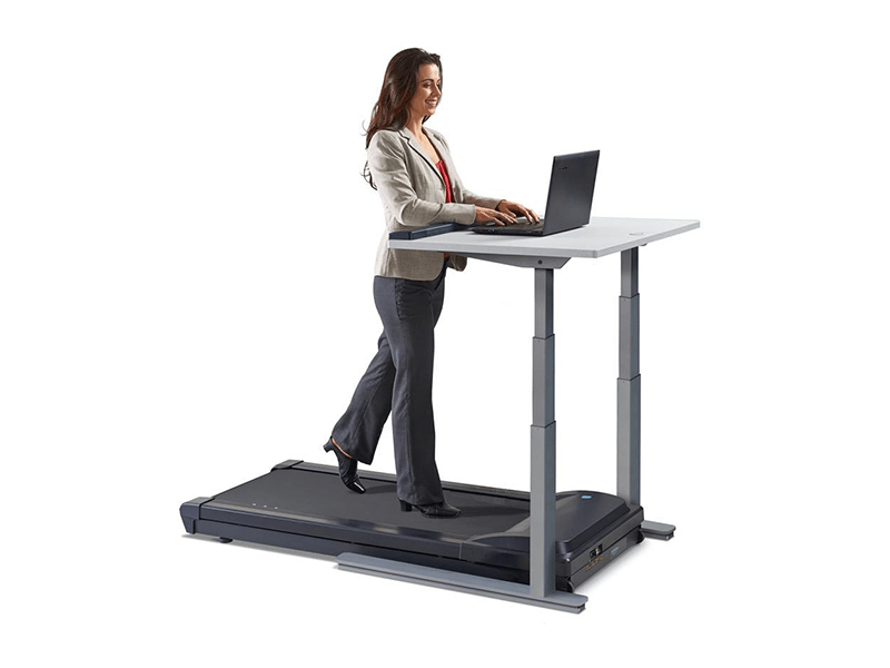 Woman Working Treadmill Desk 800x600