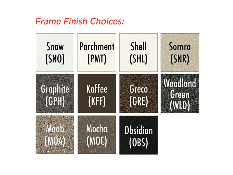 Frame Finish Choices for Tropitone Furniture