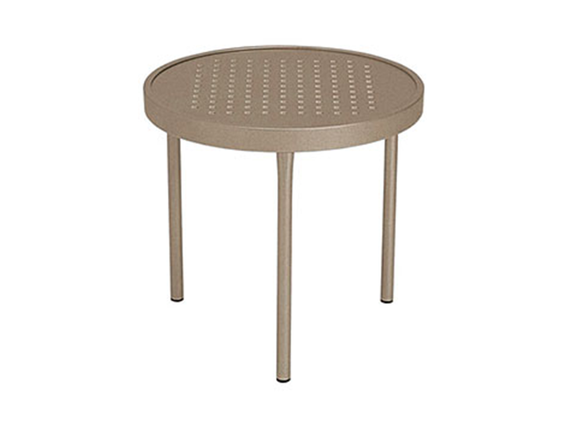 20 in Perforated Aluminum Side Table by Tropitone