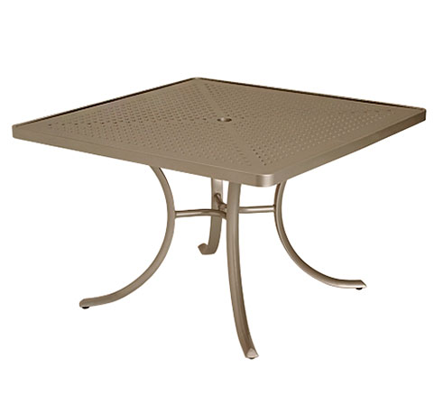 Tropitone 42” Perforated Top Square Dining Umbrella Table - TRO-1877SBU
