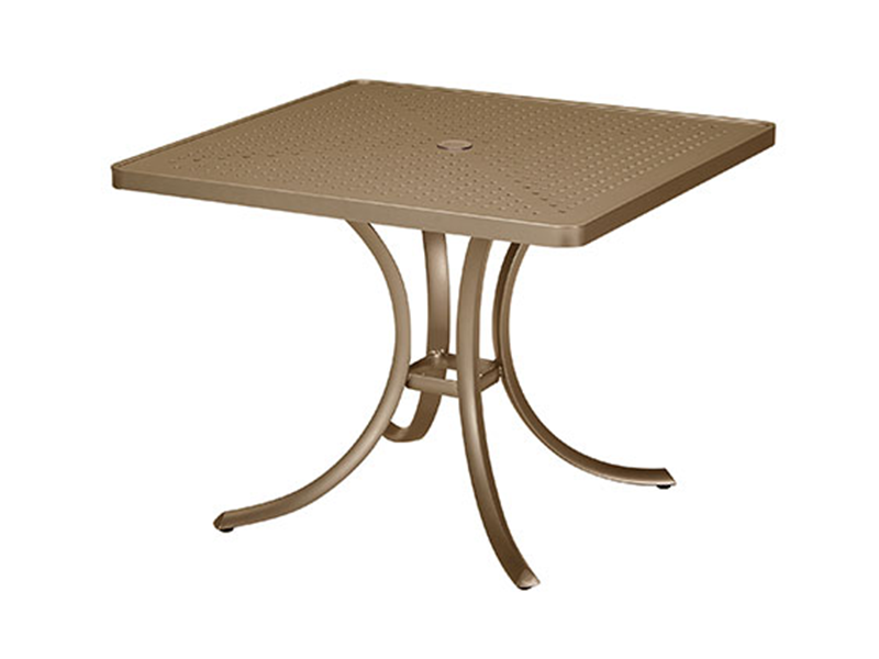 Tropitone 36” Boulevard Perforated Top Square Dining Umbrella Table