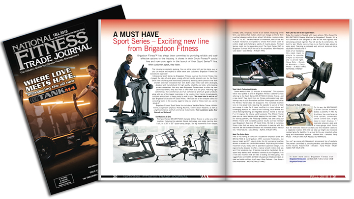 BF Featured in National Fitness Trade Journal