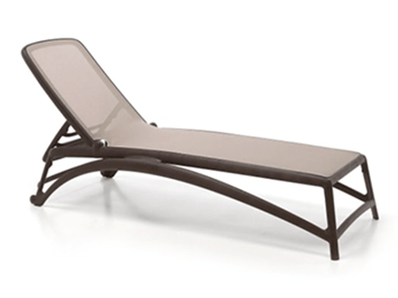 Nardi Atlantico Chaise Lounge in brown and grey