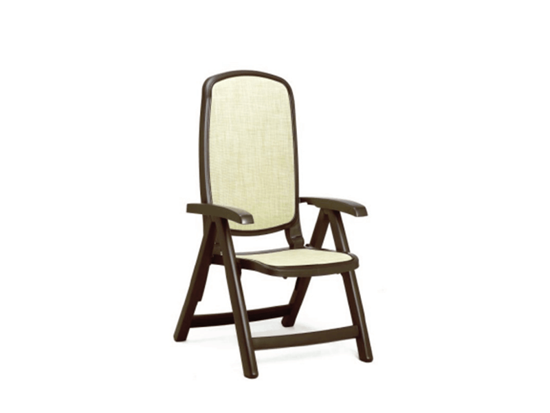 Nardi Delta Folding Adjustable Chair in yellow and brown