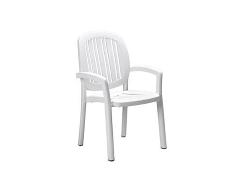 Nardi Ponza Stacking Dining Chair in White