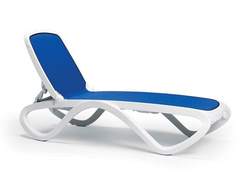 Nardi Omega Chaise in Blue/White