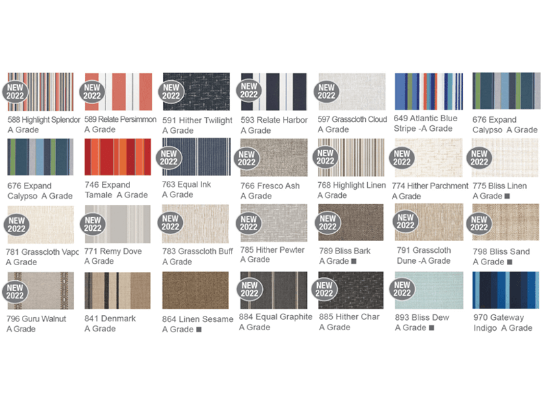 Fabric colors for Telescope Casual Ashbee Collection
