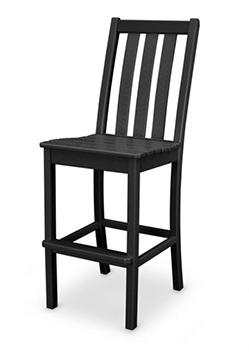 Polywood Vineyard Bar Side Chair in black