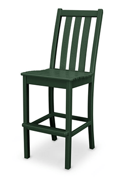 Polywood Vineyard Bar Side Chair in green