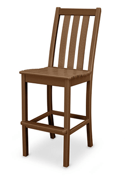 Polywood Vineyard Bar Side Chair in brown