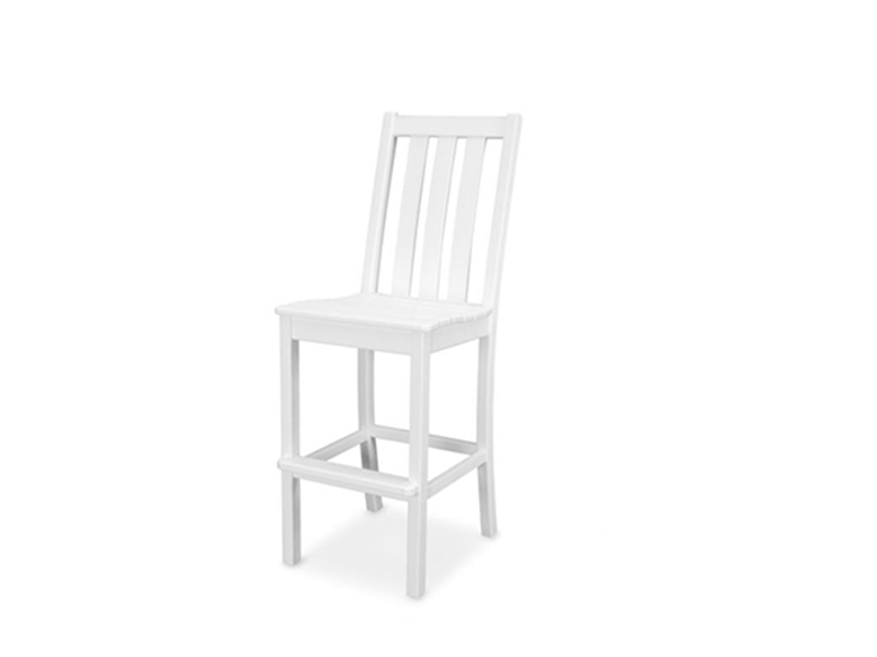 Polywood Vineyard Bar Side Chair White