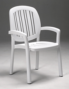 Nardi Ponza Stacking Dining Chair NAR-40268 white