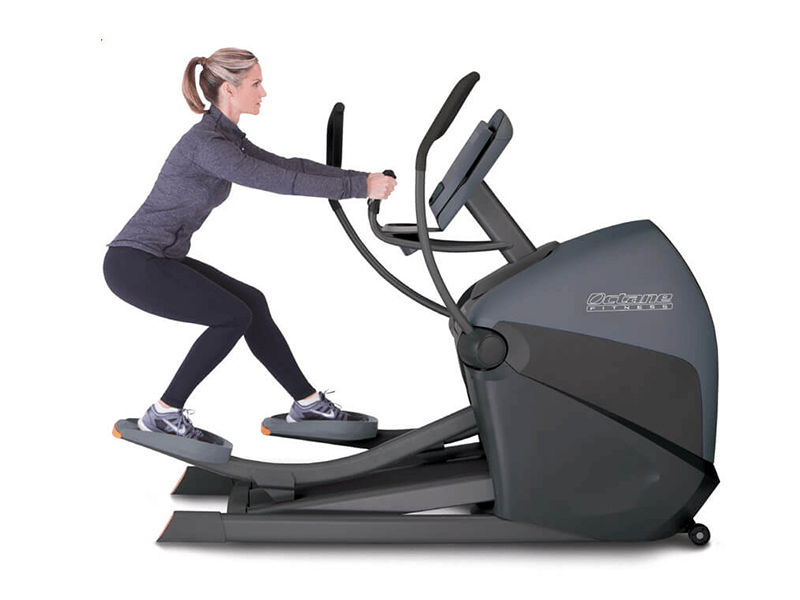 Woman in gray using Octane Fitness Cross Trainer - XT3700