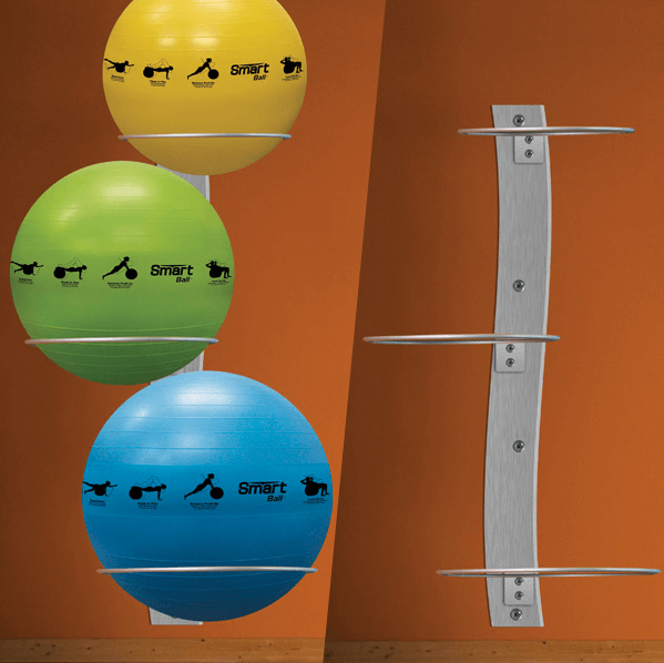 wall mounted rack for exercise balls