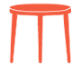 icon of round table in orange