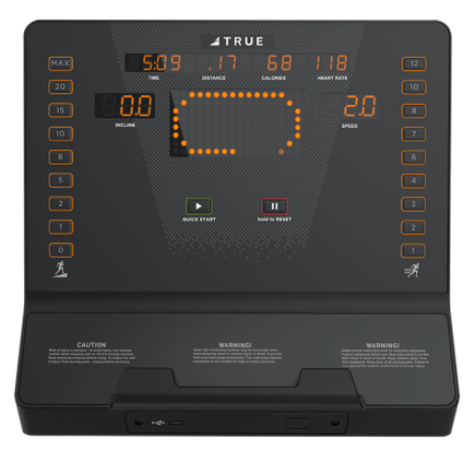 simple console for true fitness treadmills