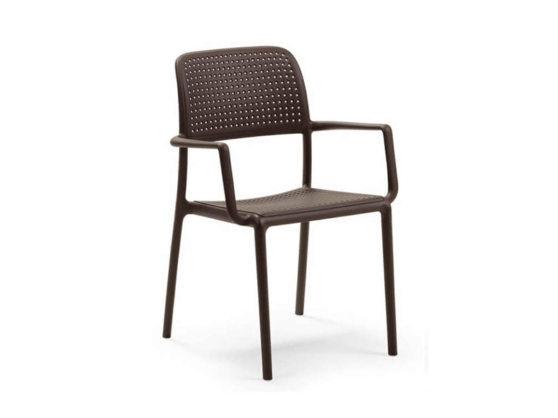 Nardi Bora Stacking Dining Chair in brown