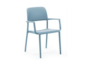 Nardi Bora Stacking Dining Chair in Light Blue