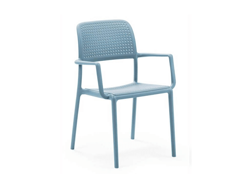 Nardi Bora Stacking Dining Chair in Light Blue