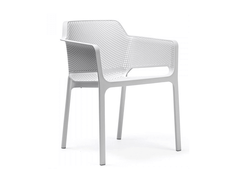 Nardi Net Stacking Dining Chair in white