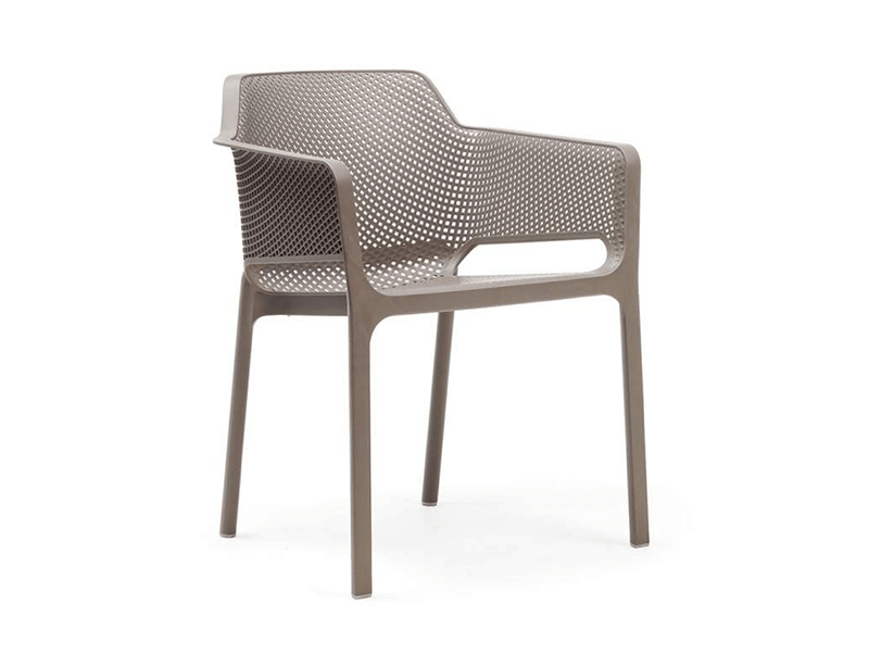 Nardi Net Stacking Dining Chair in taupe