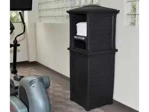 Espresso Towel Valet for Fitness Centers