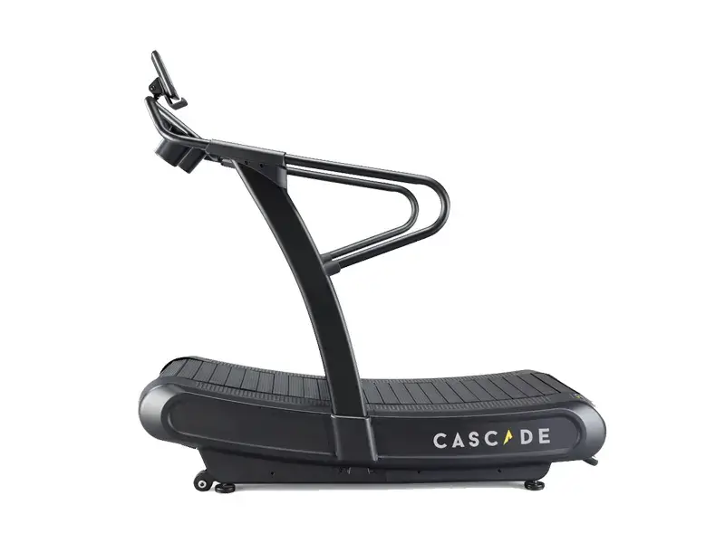 side view of curved treadmill