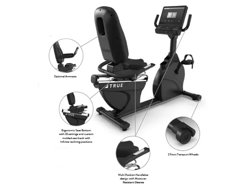 True Fitness Apex Series Recumbent Bike Features