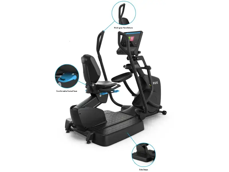 True Fitness Apex Series Recumbent Elliptical features