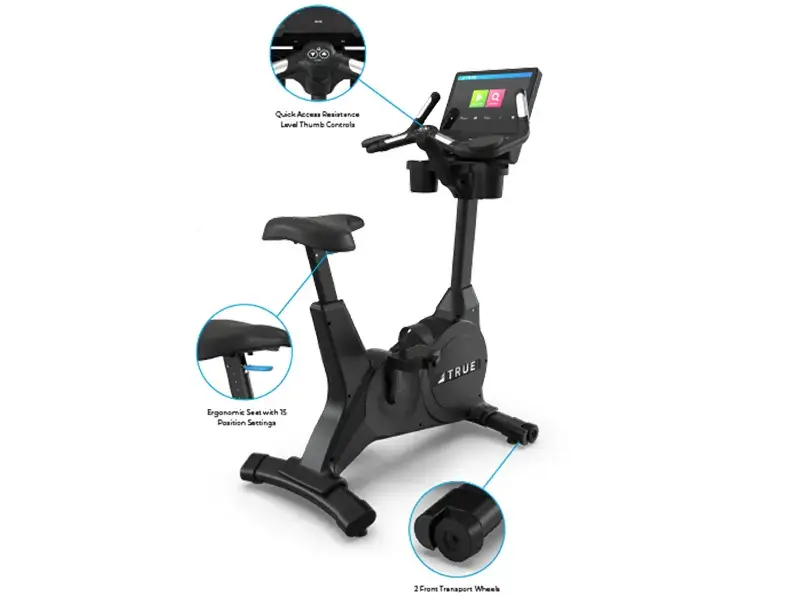 True Fitness Apex Series Upright Bike features