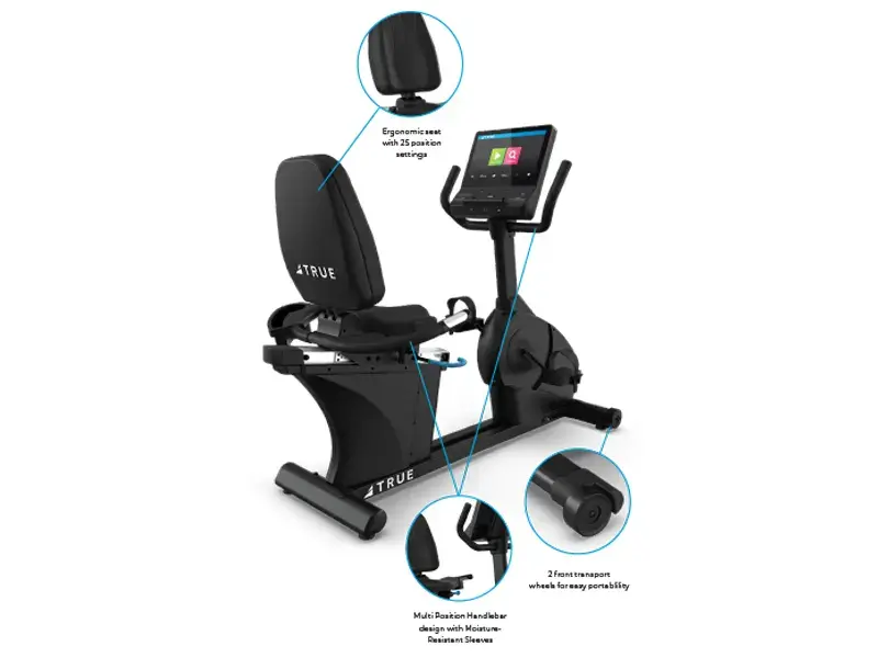 True Fitness Gravity Series Recumbent Bike features